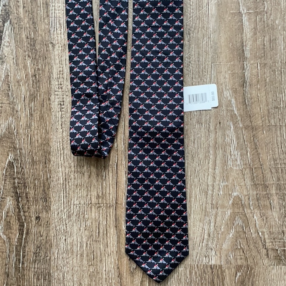 Tommy Bahama Silk Christmas Neck Tie Black